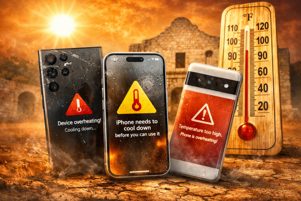 Smartphones struggle in San Antonio heat